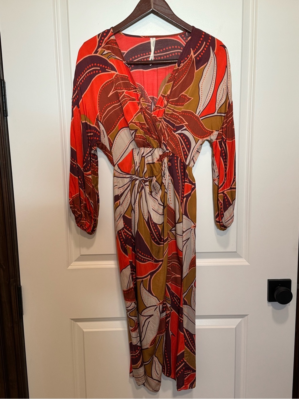 Anthropologie 70’s Inspired Floral Print Midi Dress